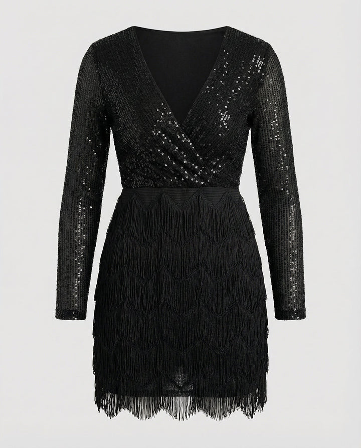 Sparkling Patchwork Party Dress