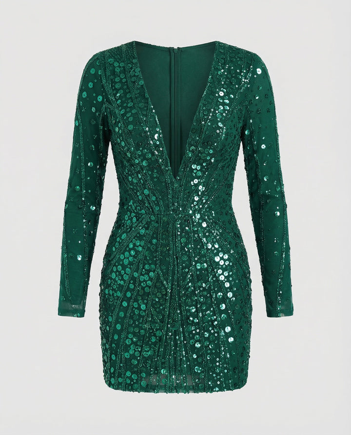 Golden Sequin Dress Women