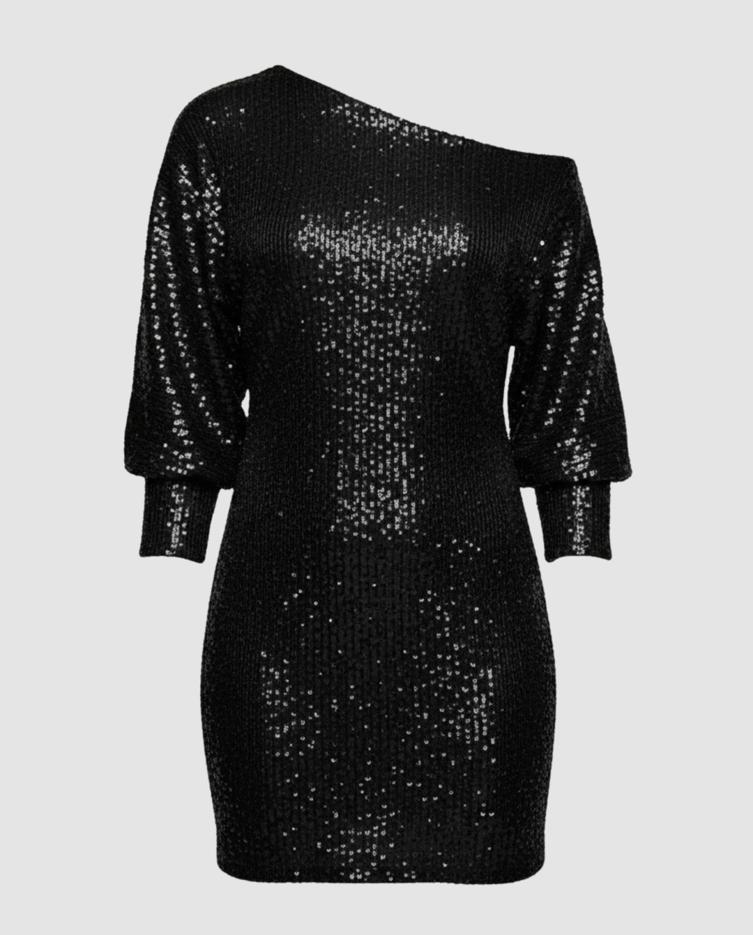 Shiny One Shoulder Mini Dress