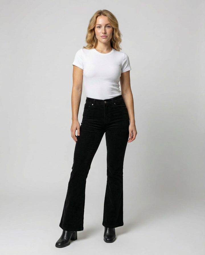 Comfortable Corduroy Flared Pants Women
