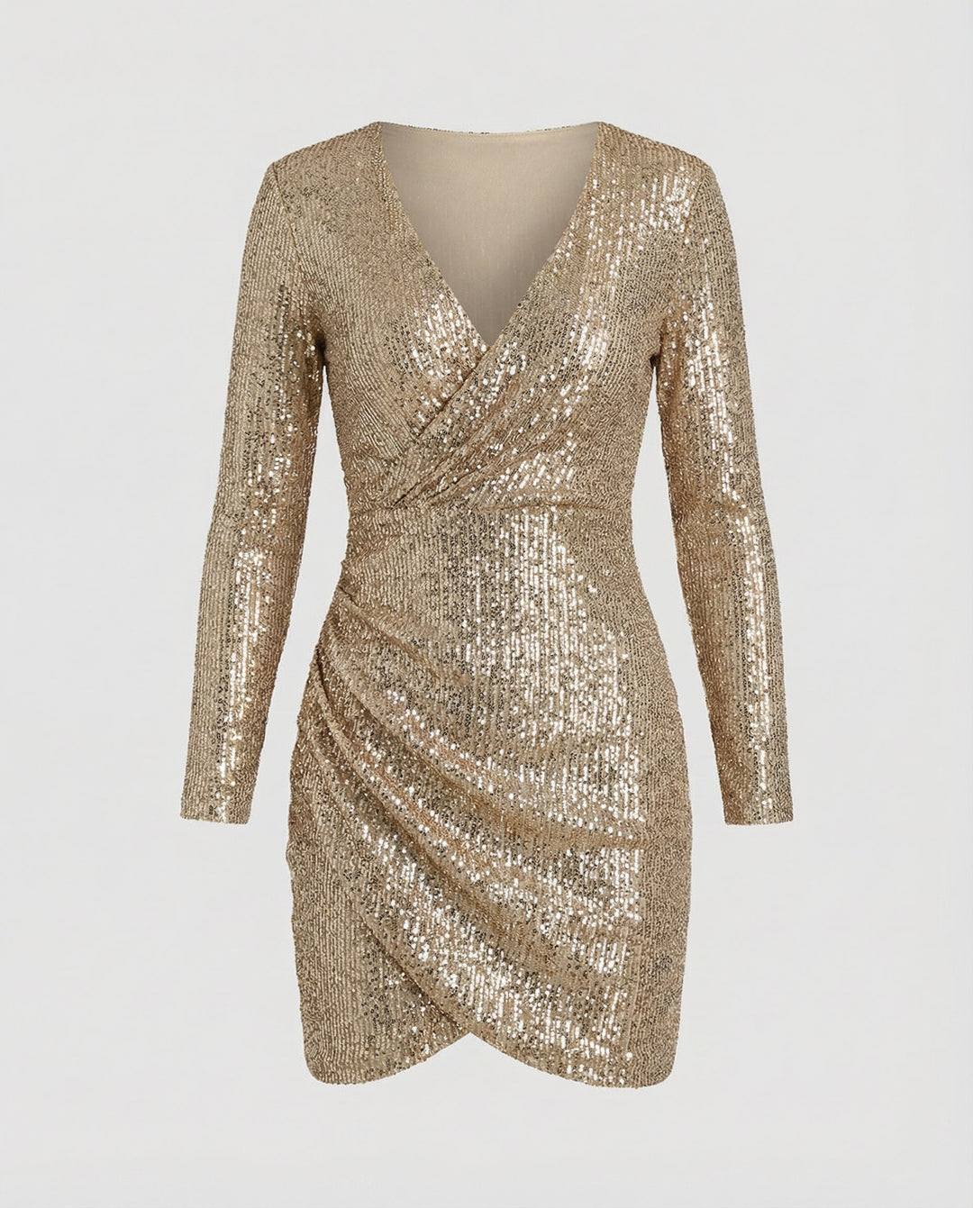 Sequined V-Neck Dress