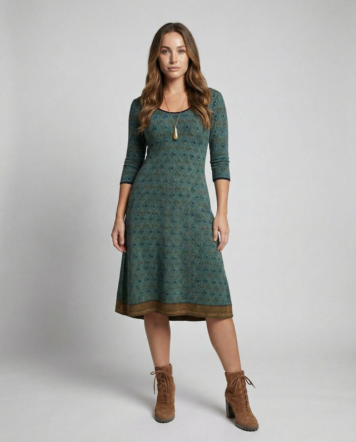 Boho Elegant Midi Dress Women