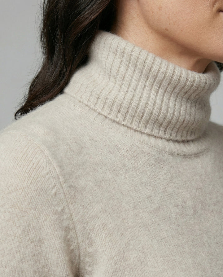 Soft Cashmere Roll Neck Sweater Women