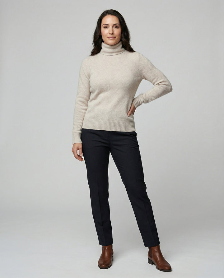 Soft Cashmere Roll Neck Sweater Women