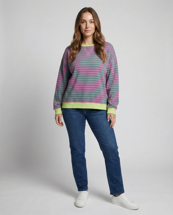 Striped Oversized Sweater Women