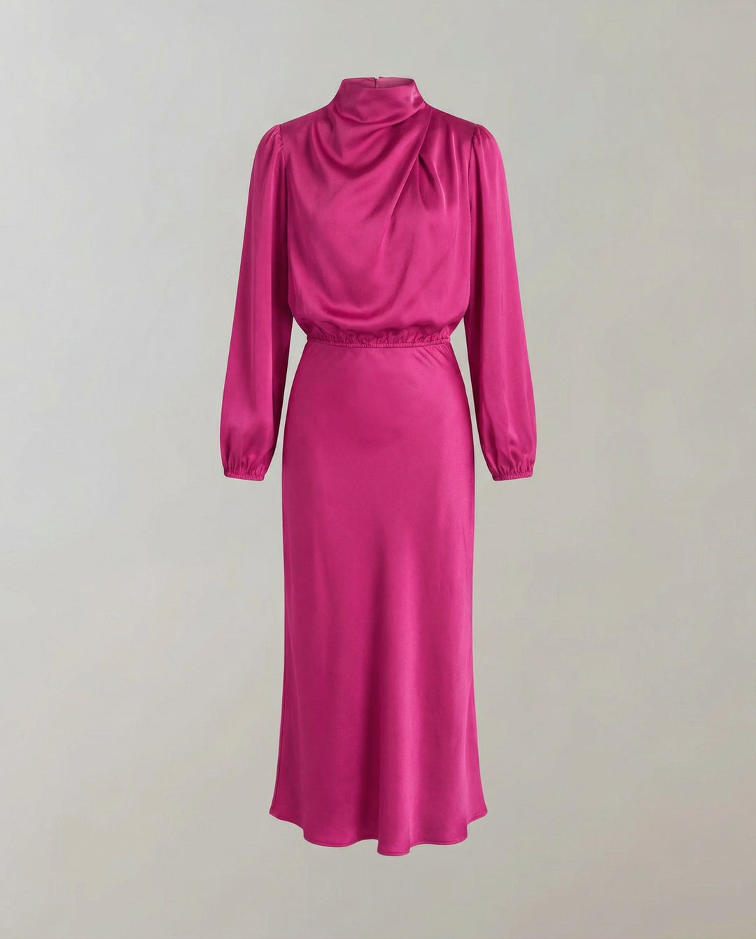 Elegant satin dress women