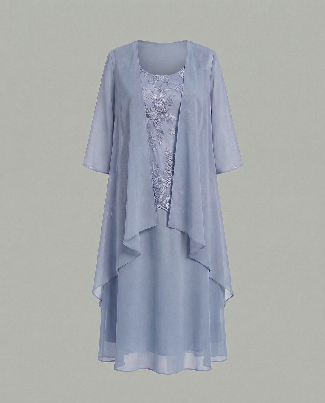 Elegant Two-Piece Chiffon Dress for Women