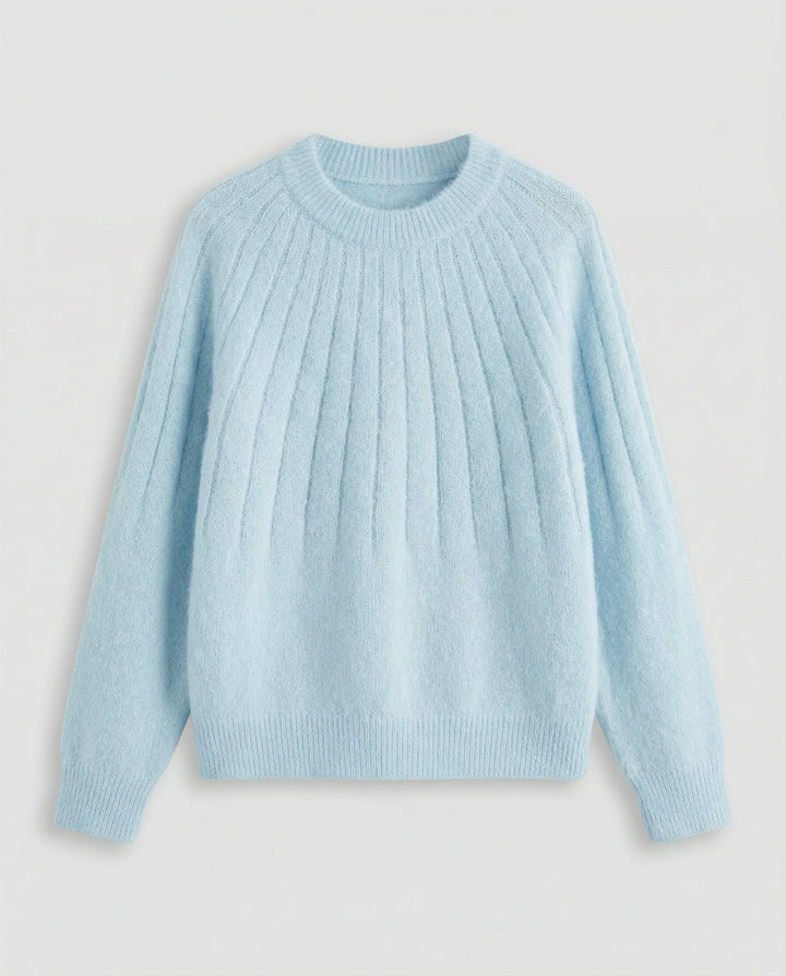 Fluffy women's knit sweater