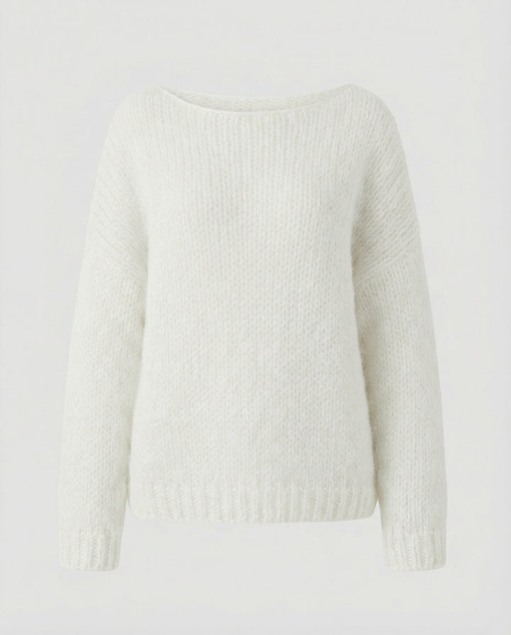 Oversized Pullover U Boat Neck