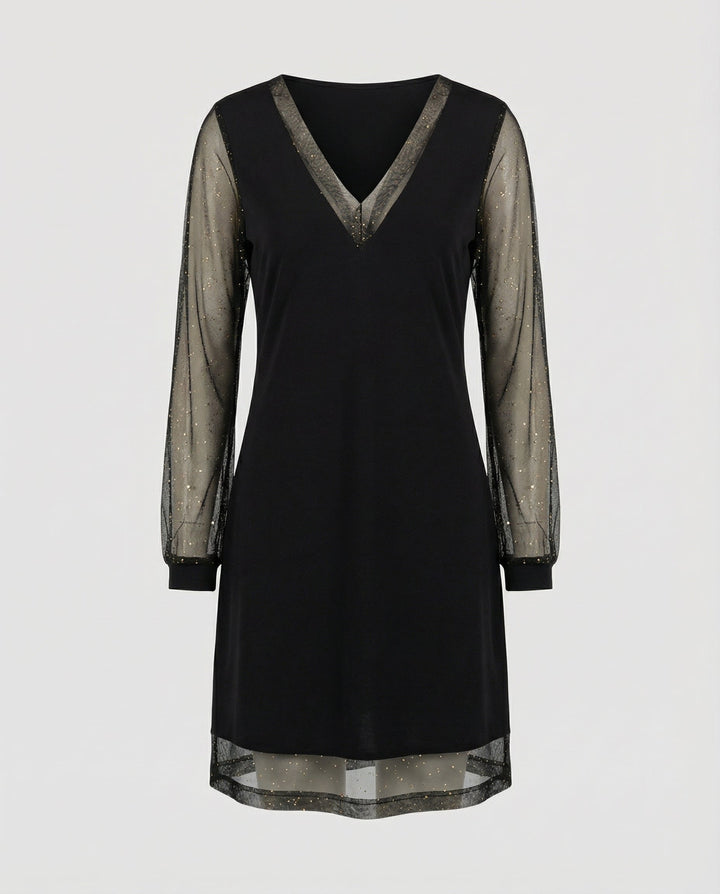 Elegant V-neck evening dress