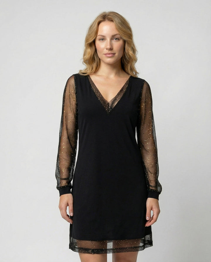 Elegant V-neck evening dress