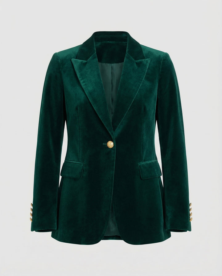 Elegant Women's Velvet Blazer