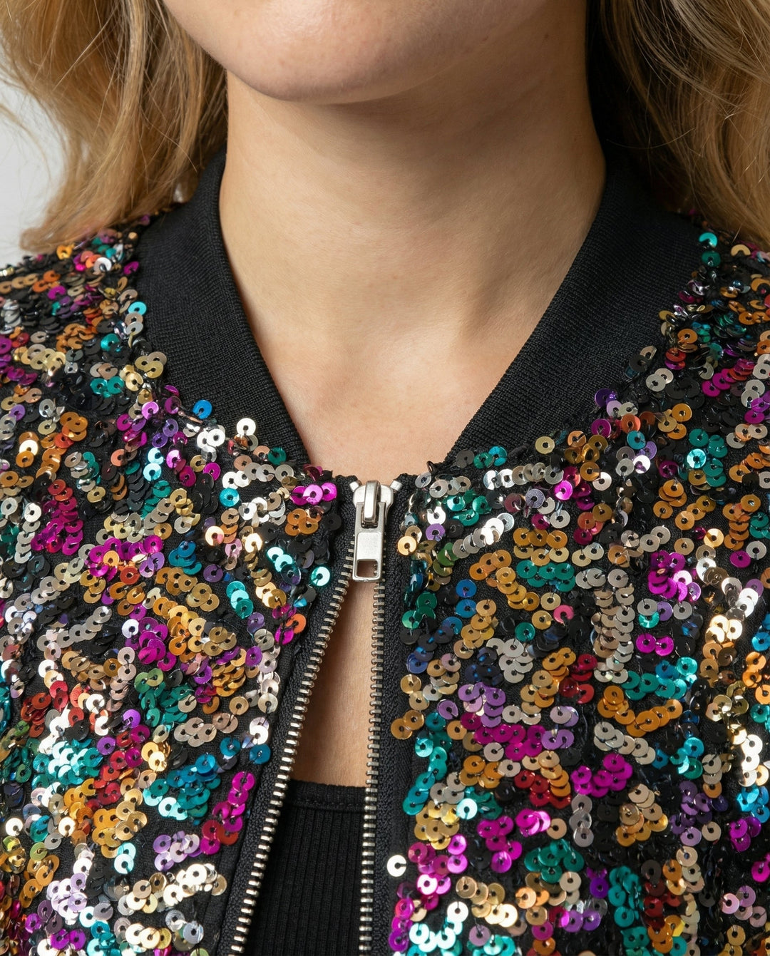 Sequin Bomber Jacket Women