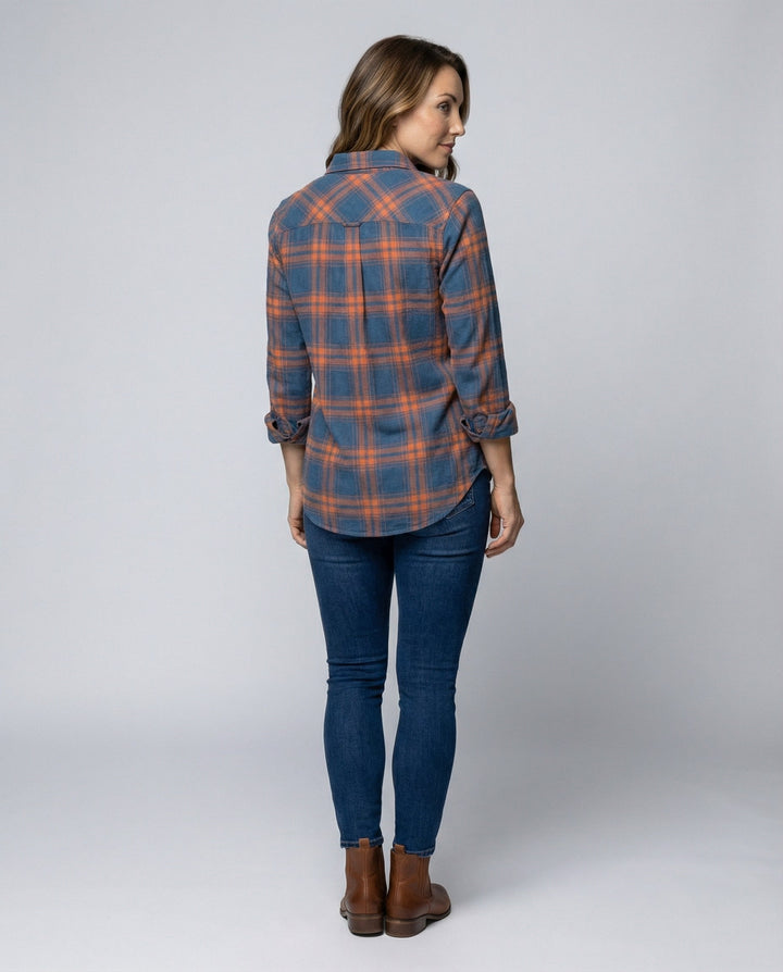 Women Check Pattern Blouse