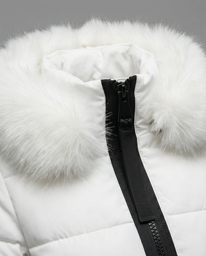 Windproof Ladies Puffer Coat Warm