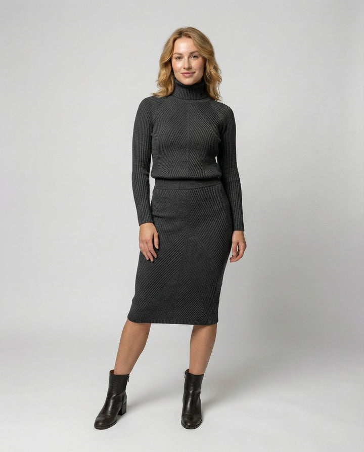 Cozy knitted dress women