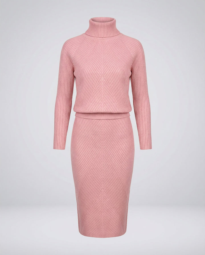 Cozy knitted dress women