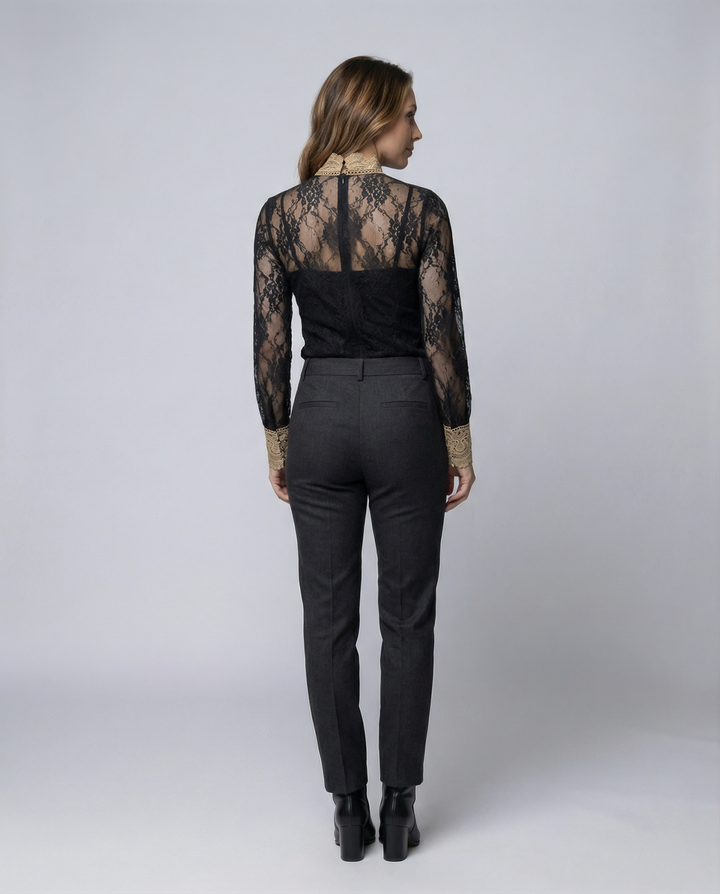 Embroidered Ladies Lace Blouse