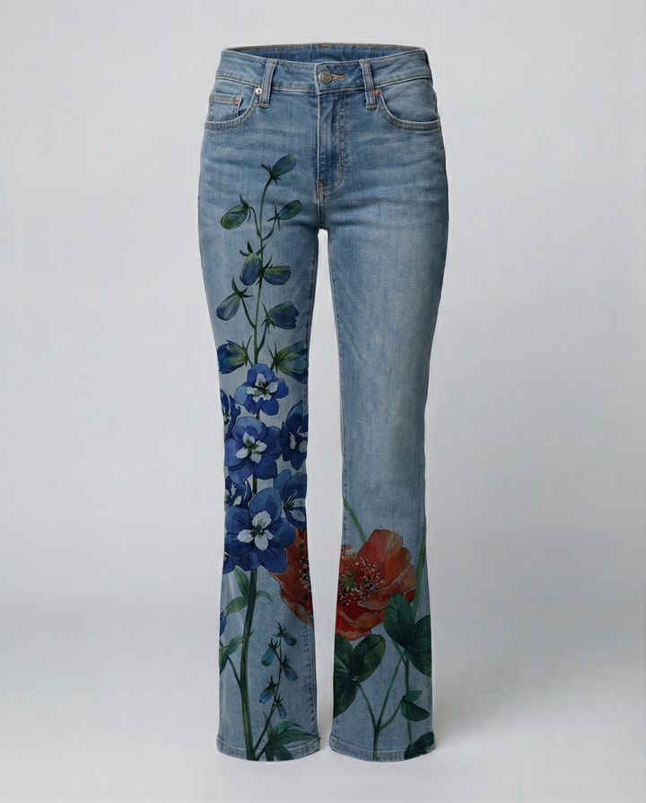 High-waisted women's flared pants