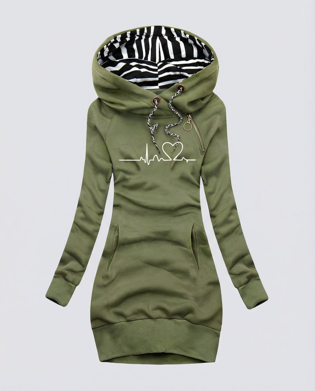 Heartbeat Casual Hoodie Women