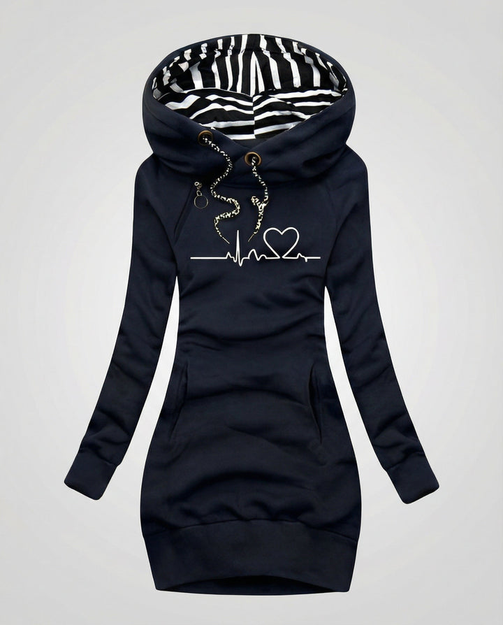 Heartbeat Casual Hoodie Women