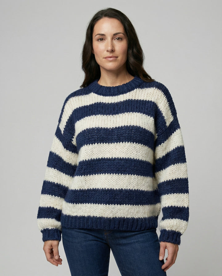 Striped Women's Oversized Sweater