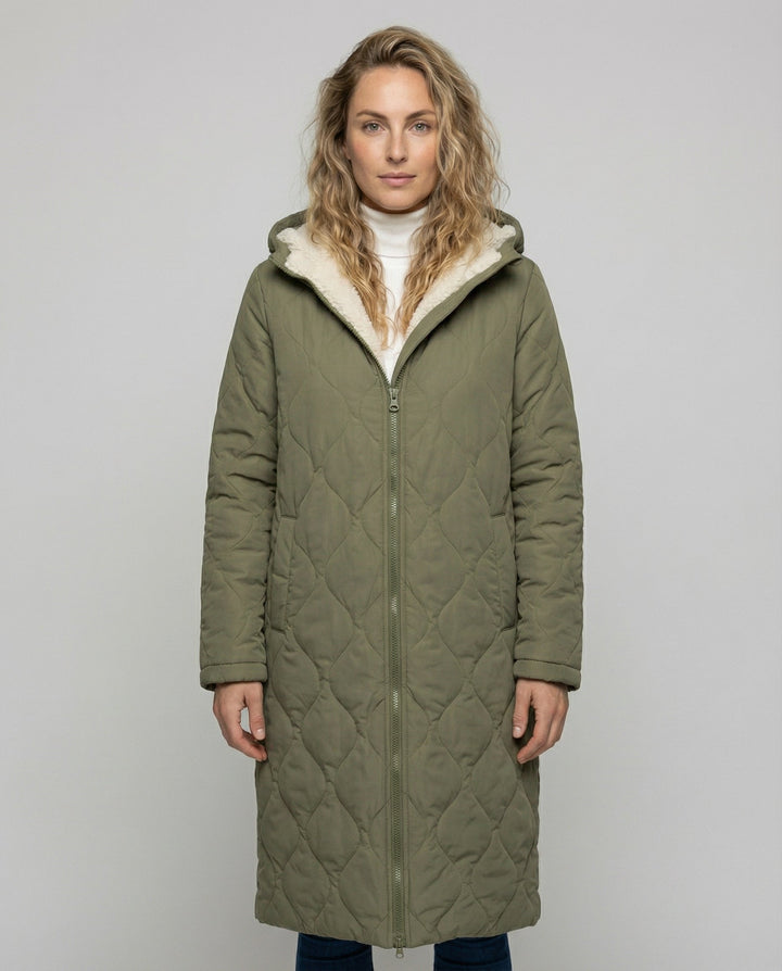 Padded cotton quilted coat women