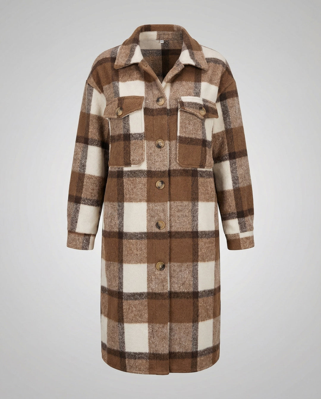 Checked women's coat autumn elegant