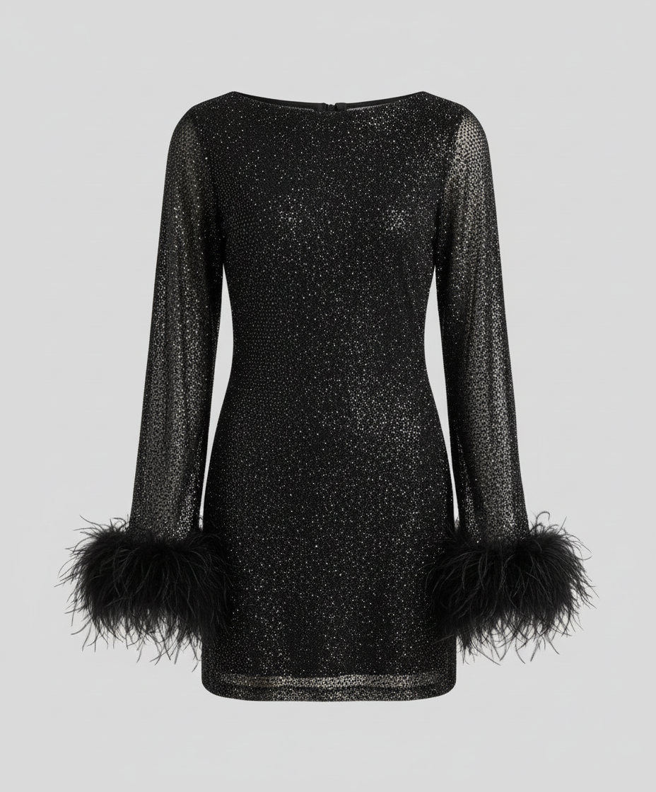 Spring-embellished party dress women