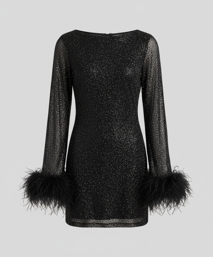 Spring-embellished party dress women