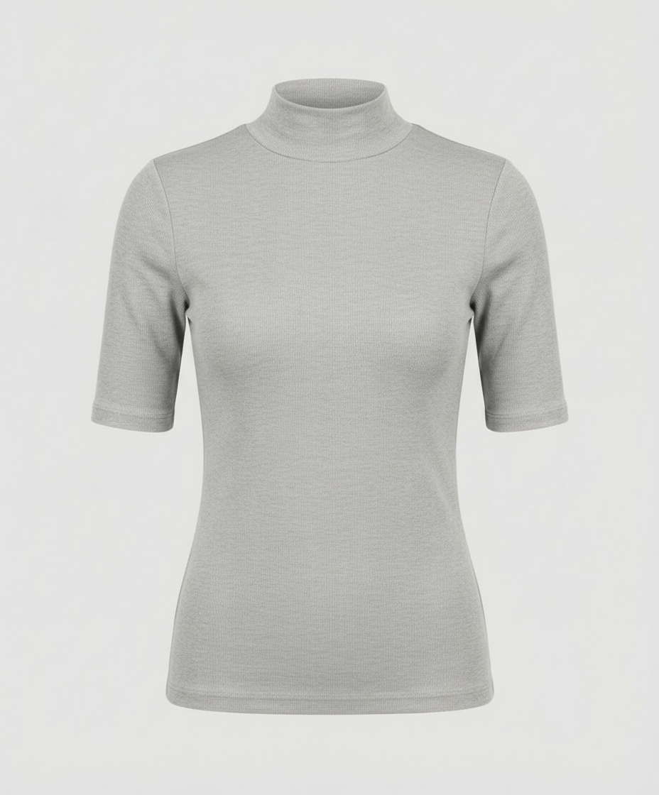 Fine knit seamless turtleneck sweater women