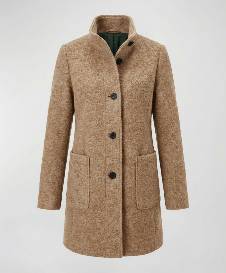 Elegant Vintage Wool Coat Women