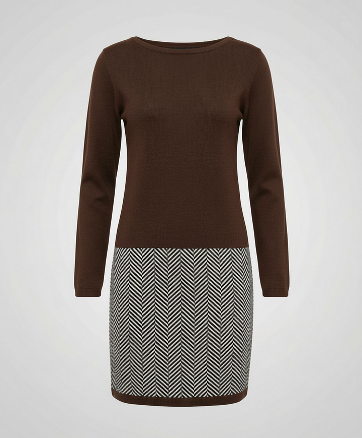 Chic Houndstooth Dress Women