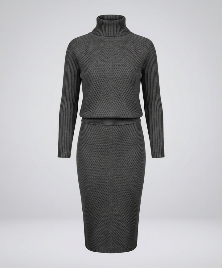 Cozy knitted dress women