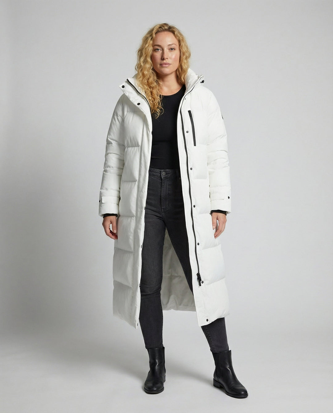 Longer Plus Size Down Coat