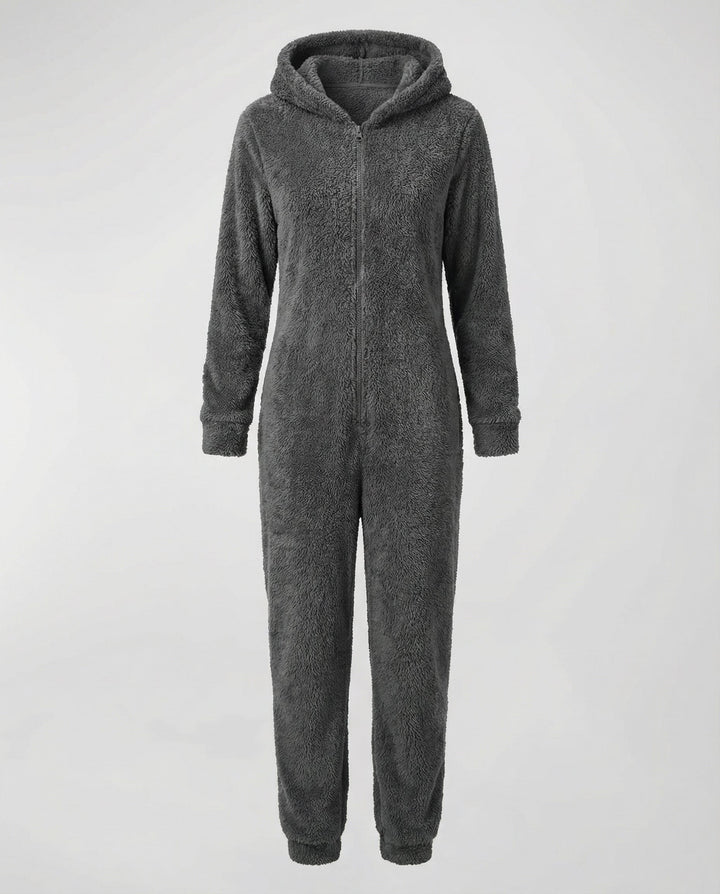 Women Teddy Fleece Overall Hood