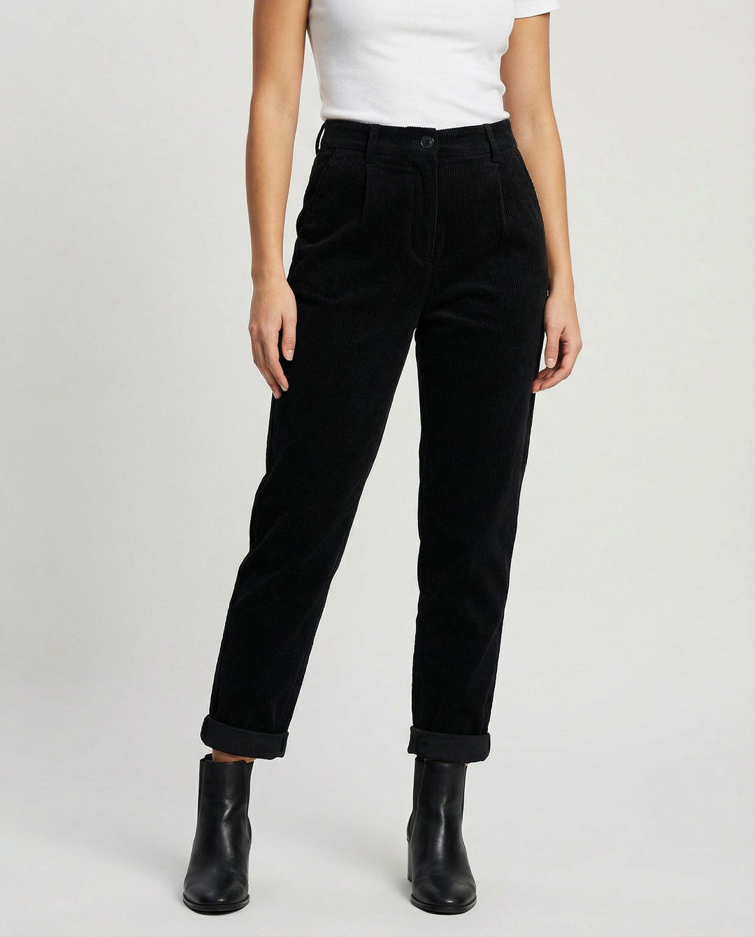 Casual cord pants women comfort