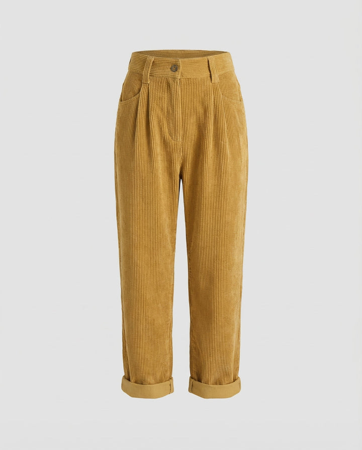 Casual cord pants women comfort