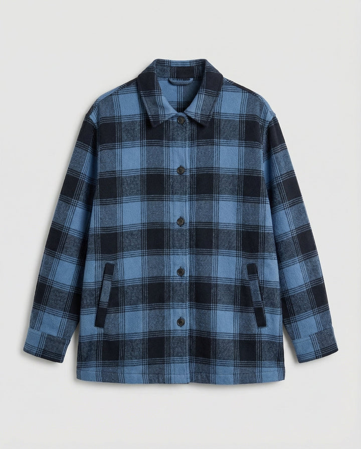 Casual Women's Check Long Blouse