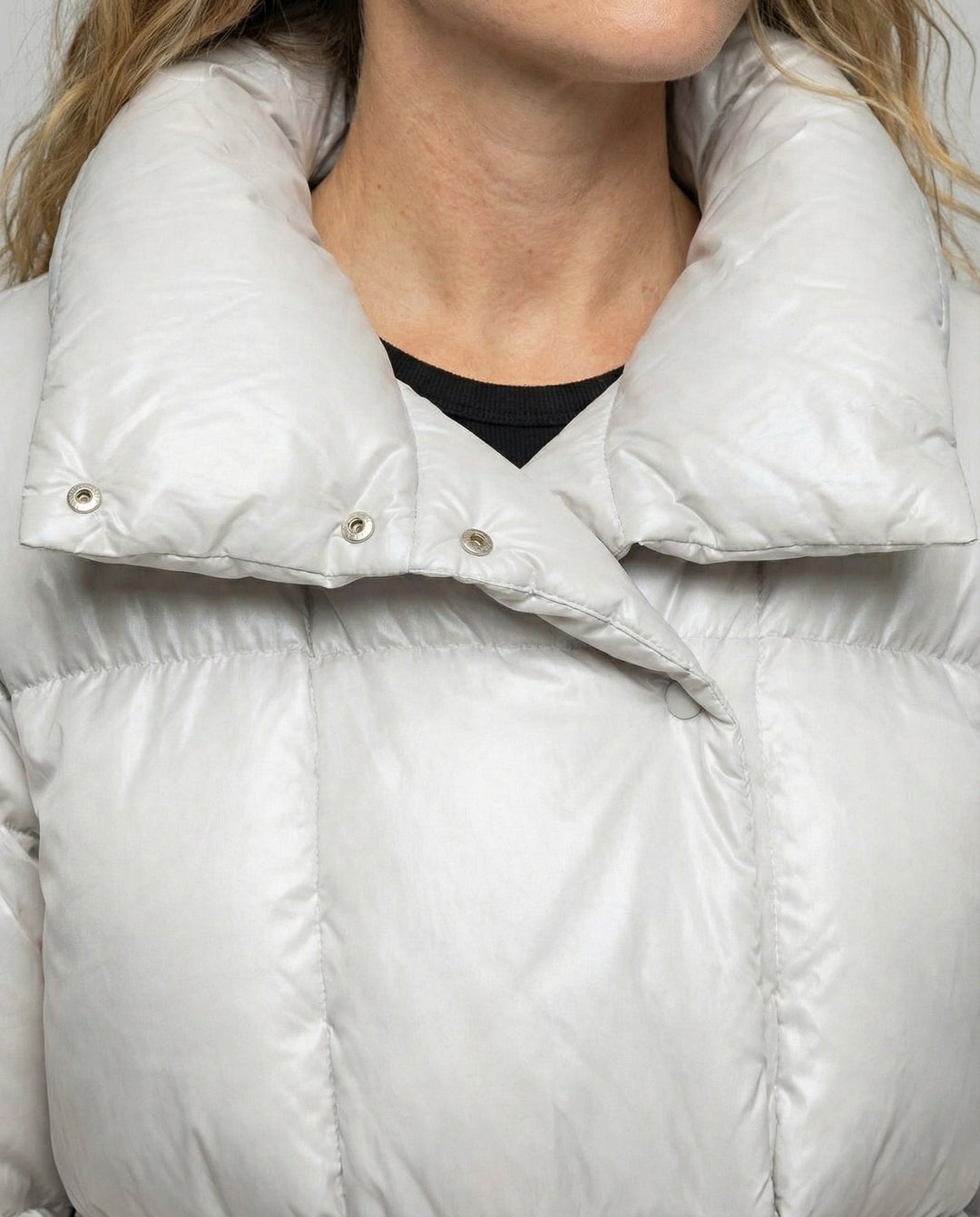 Short down coat women'shood