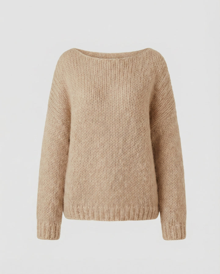Oversized Pullover U Boat Neck