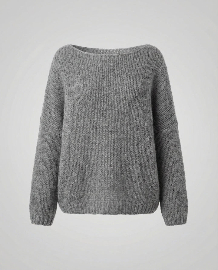 Oversized Pullover U Boat Neck