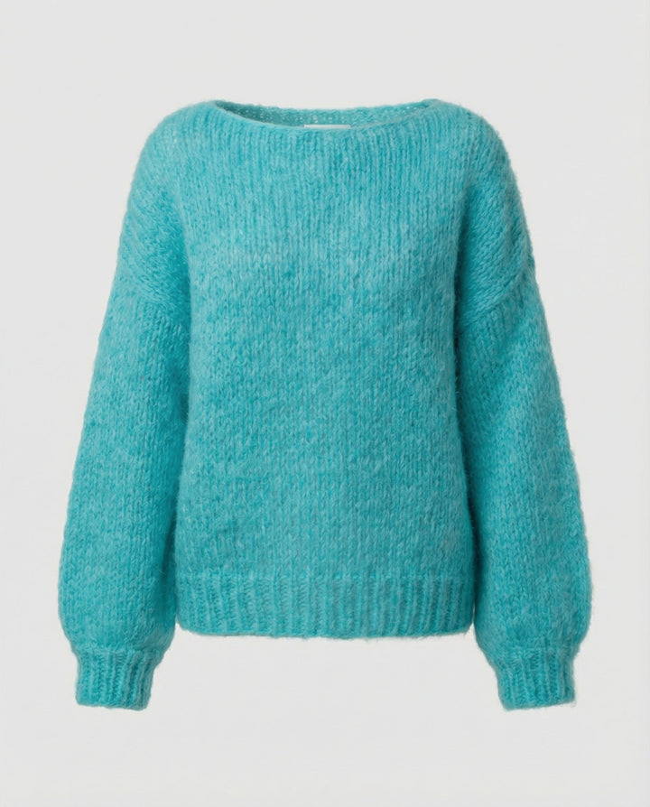 Oversized Pullover U Boat Neck