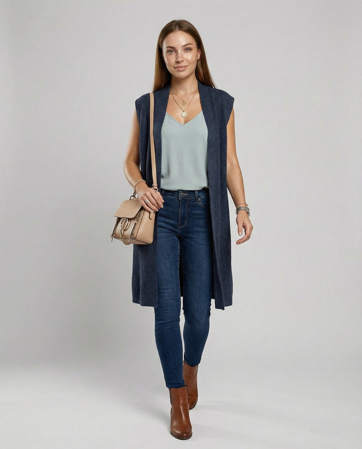 Oversized Women's Knitted Vest