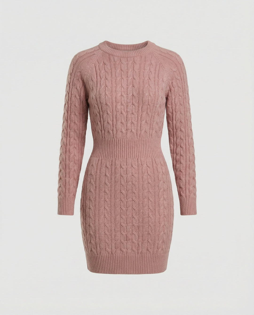 Knit Dress Braided Design Women