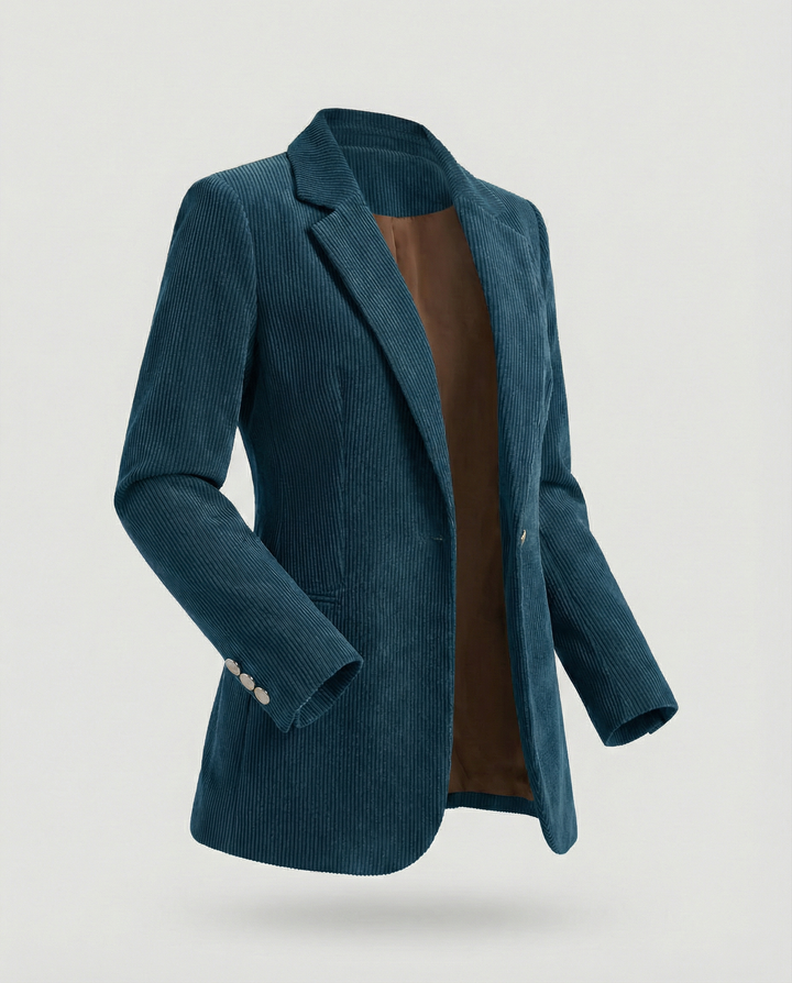 Cord Blazer Women Elegant