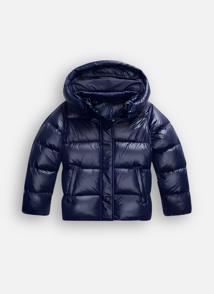 Shiny puffer jacket women