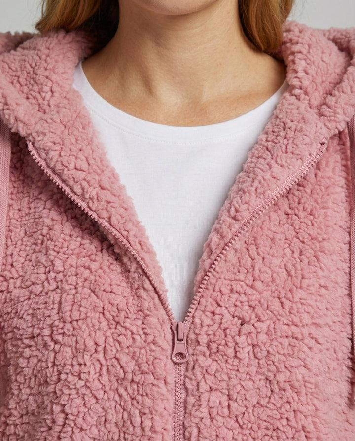 Teddy Fleece Jacket Women Long