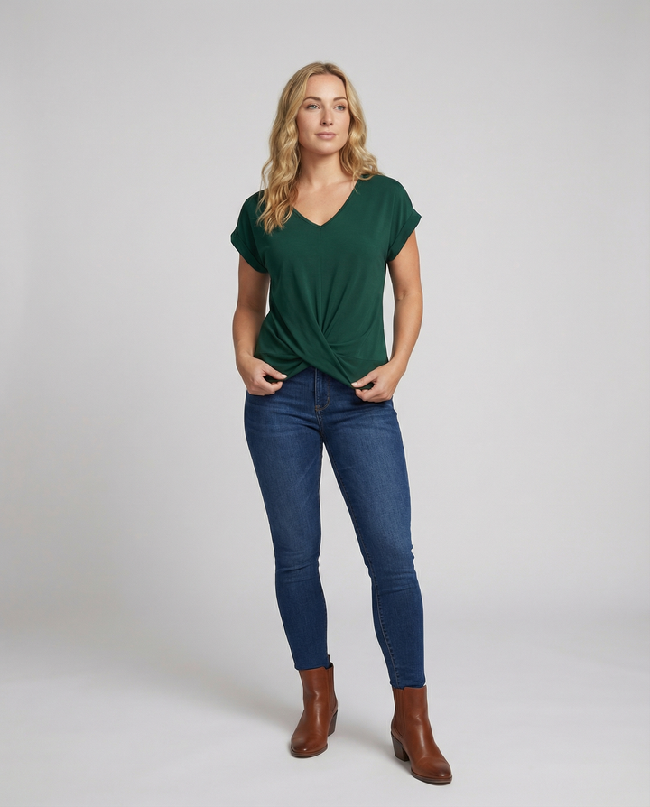 Elegant Women's V-Neck Blouse
