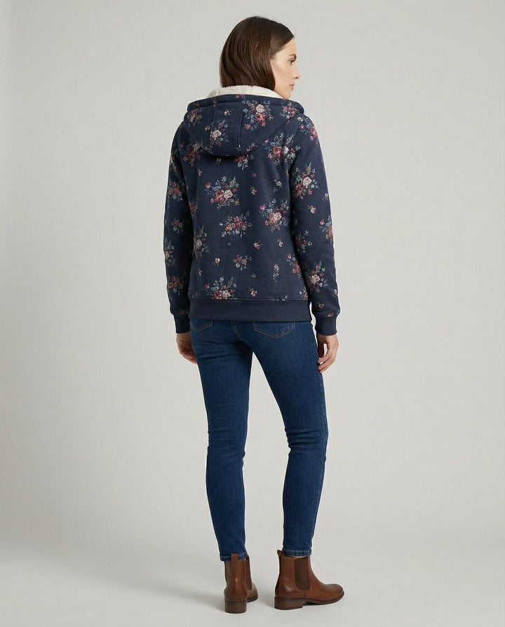 Women's Winter Jacket Floral Pattern